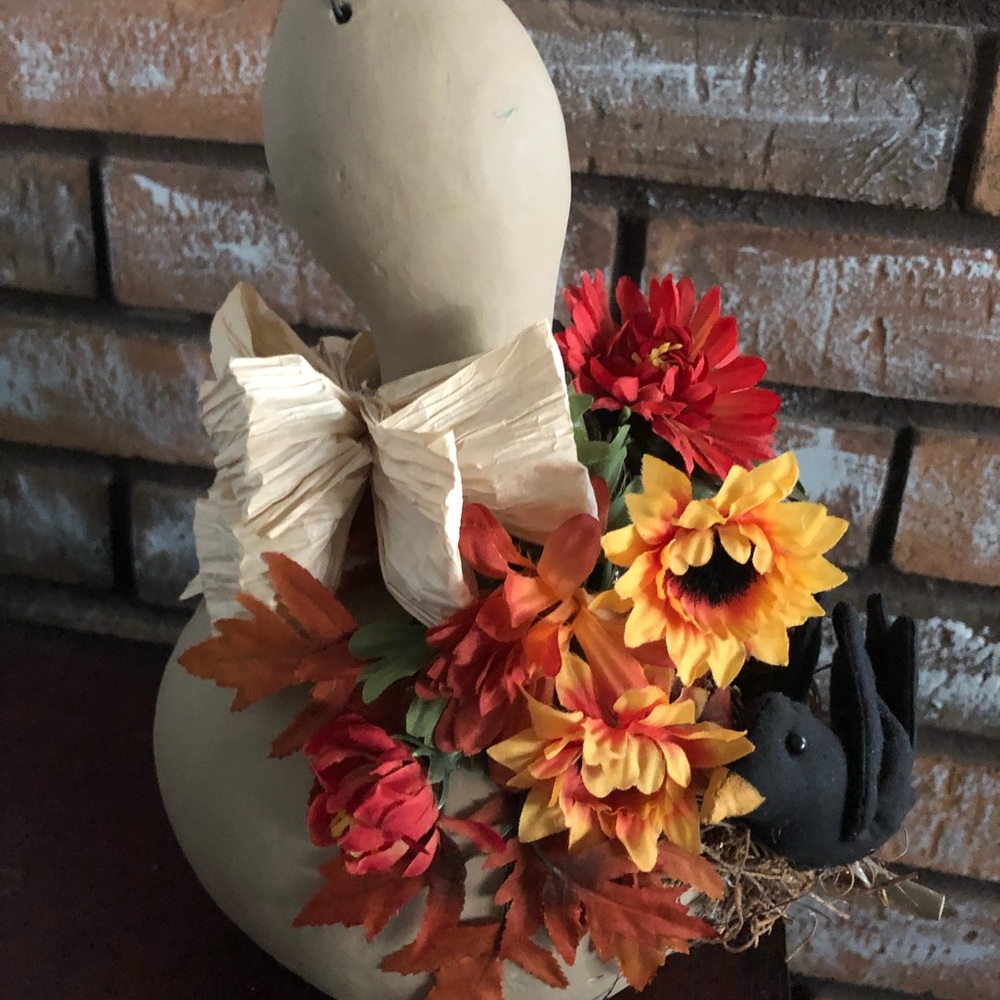 Fall Decor “Black Bird Gourd”